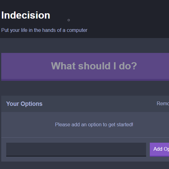 Indecision App